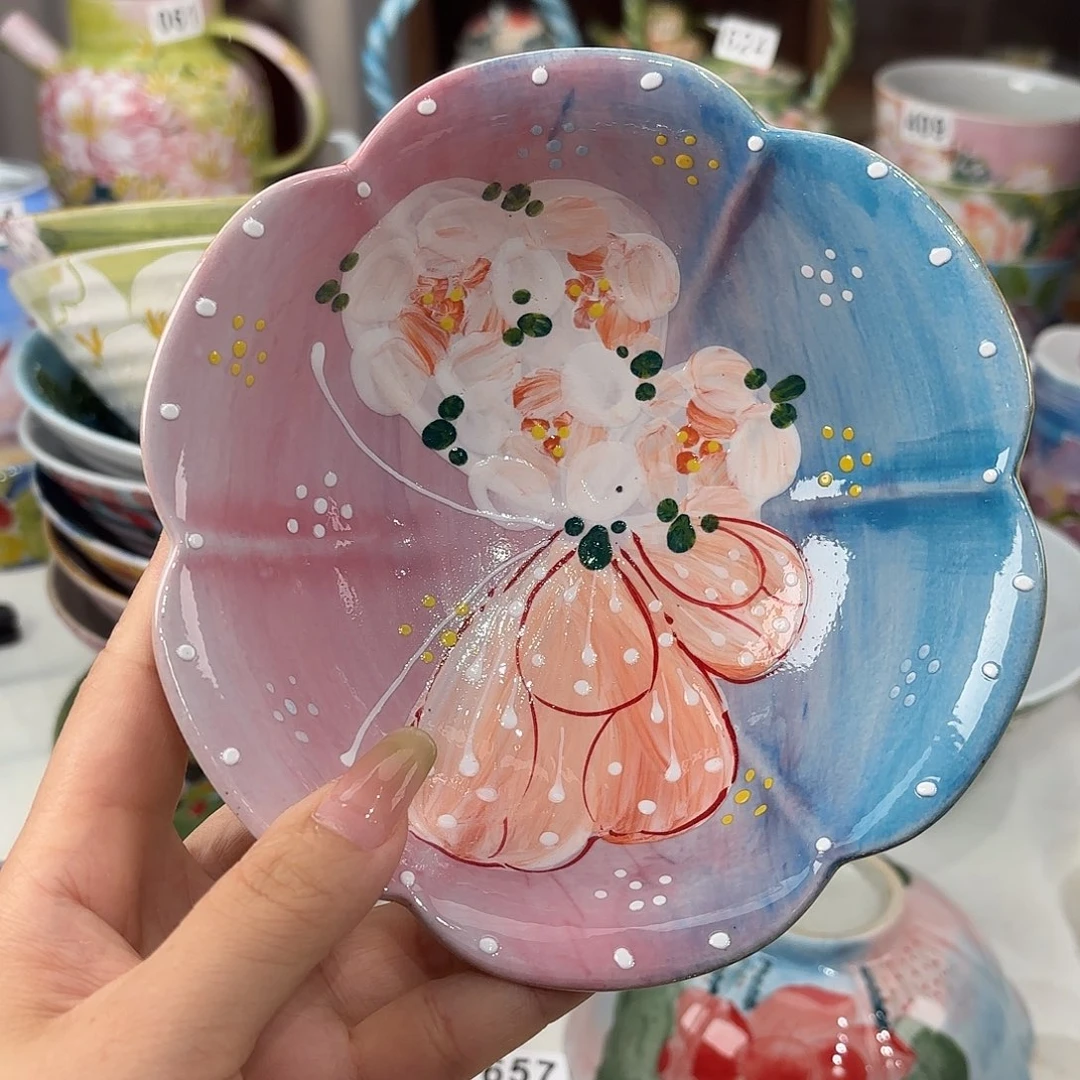 景德镇手绘高温釉下彩陶瓷茶具