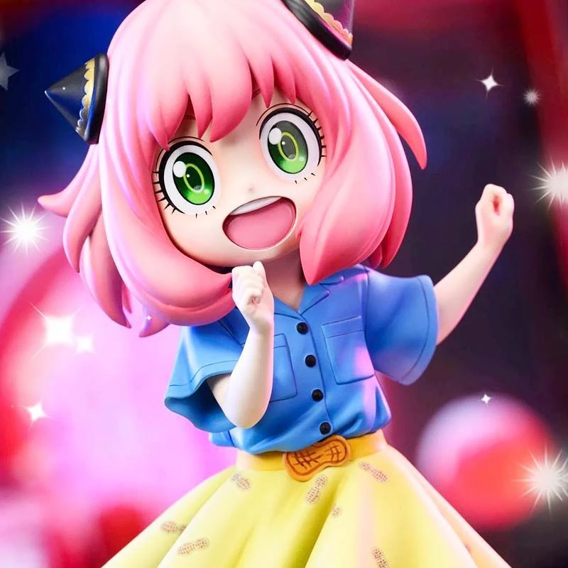 间谍过家家留声机粉红女孩阿尼亚手办可爱二次元动漫雕像摆件礼物