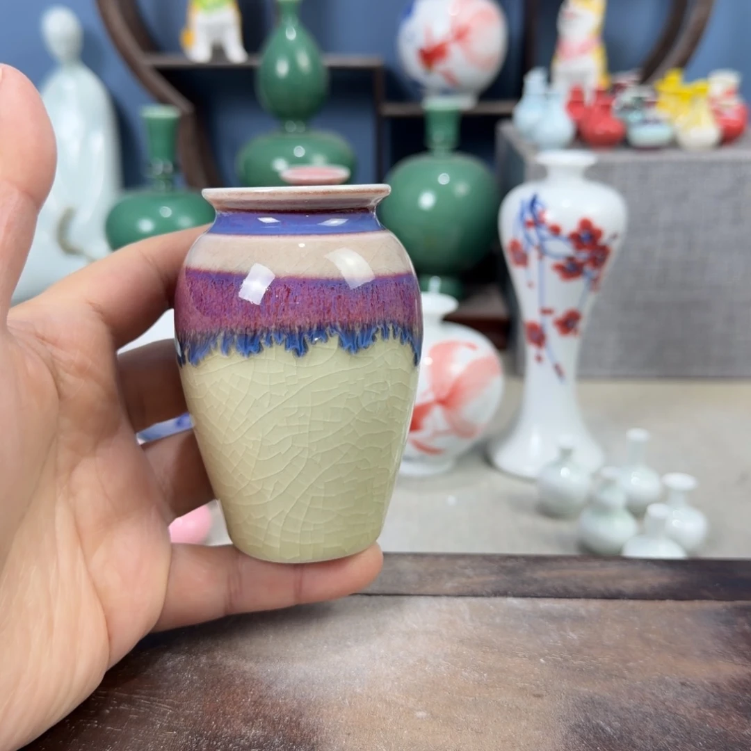 陶瓷手工小花器摆件