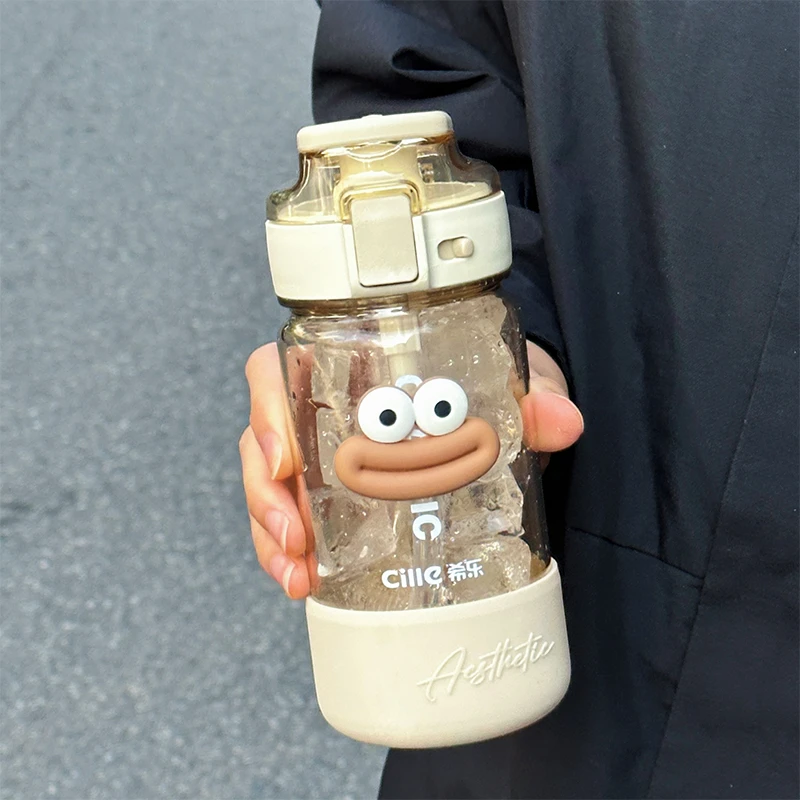 希乐tritan大容量水杯男女孩学生上学新款带刻度表便携运动水壶1L