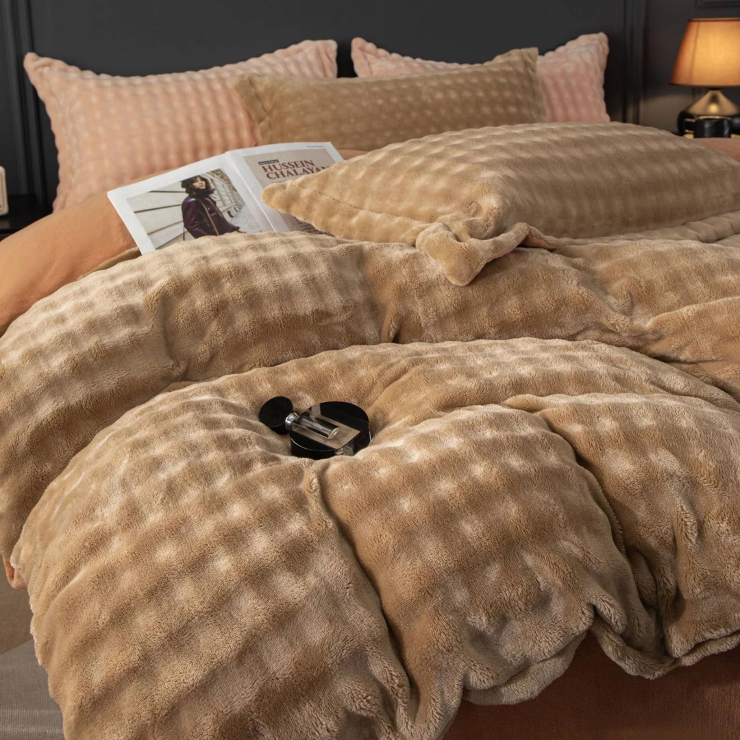 【南方生活】秋冬美拉德泡泡牛奶绒四件套-LC100