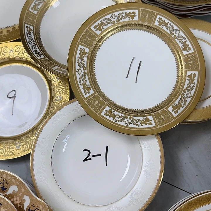 —***—瓷1个平盘2个草帽盘1个深盘微瑕