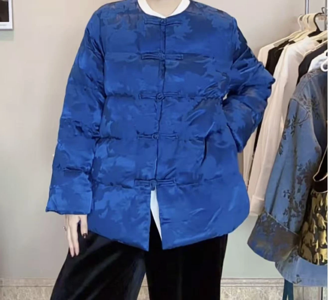 【加棉】蓝色海洋--新中式国风设计师高定轻奢长袖时尚百搭休闲宽松