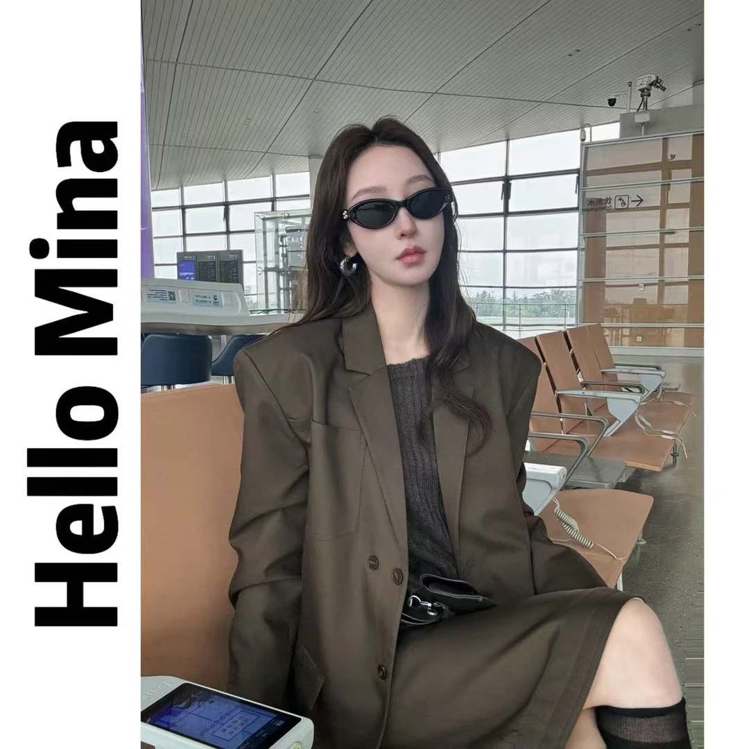 25628新款复古款西装外套