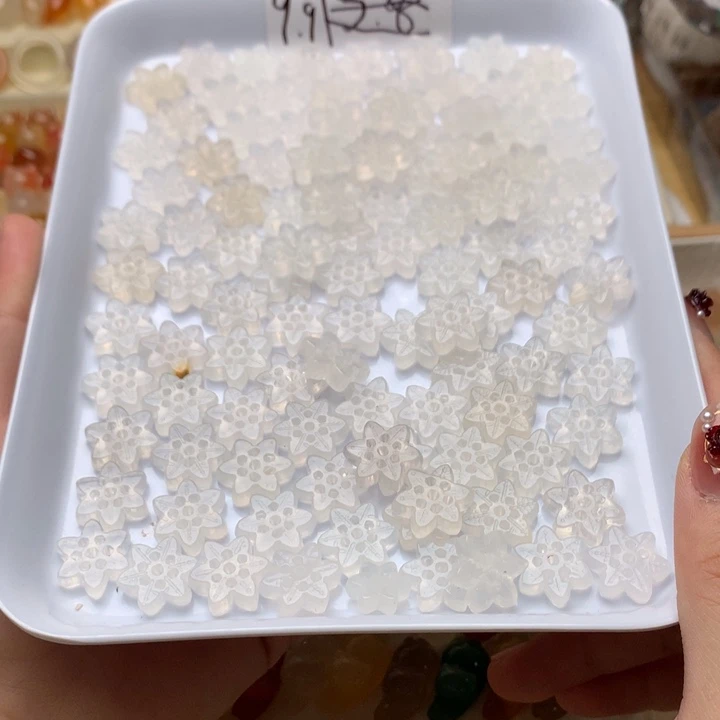 玛瑙/玉髓未镶嵌玛瑙福利雪花/只