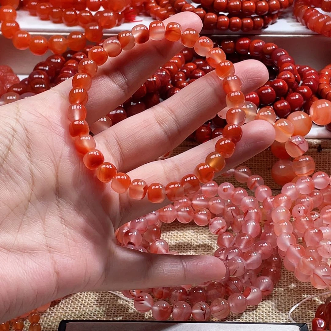 南红玛瑙未镶嵌手链