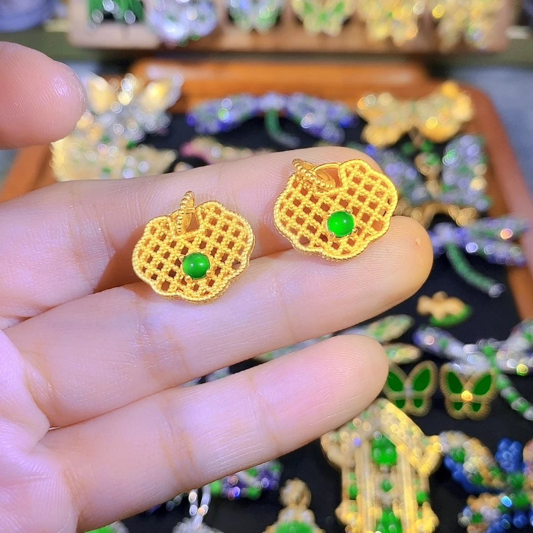 颈饰银S925镶嵌翡翠多样性发其一