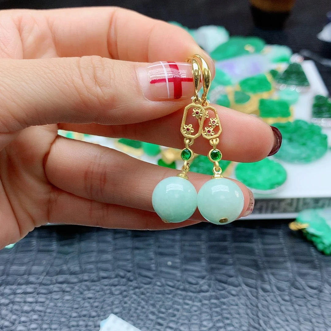 【闪购商品】翡翠耳饰未镶嵌，