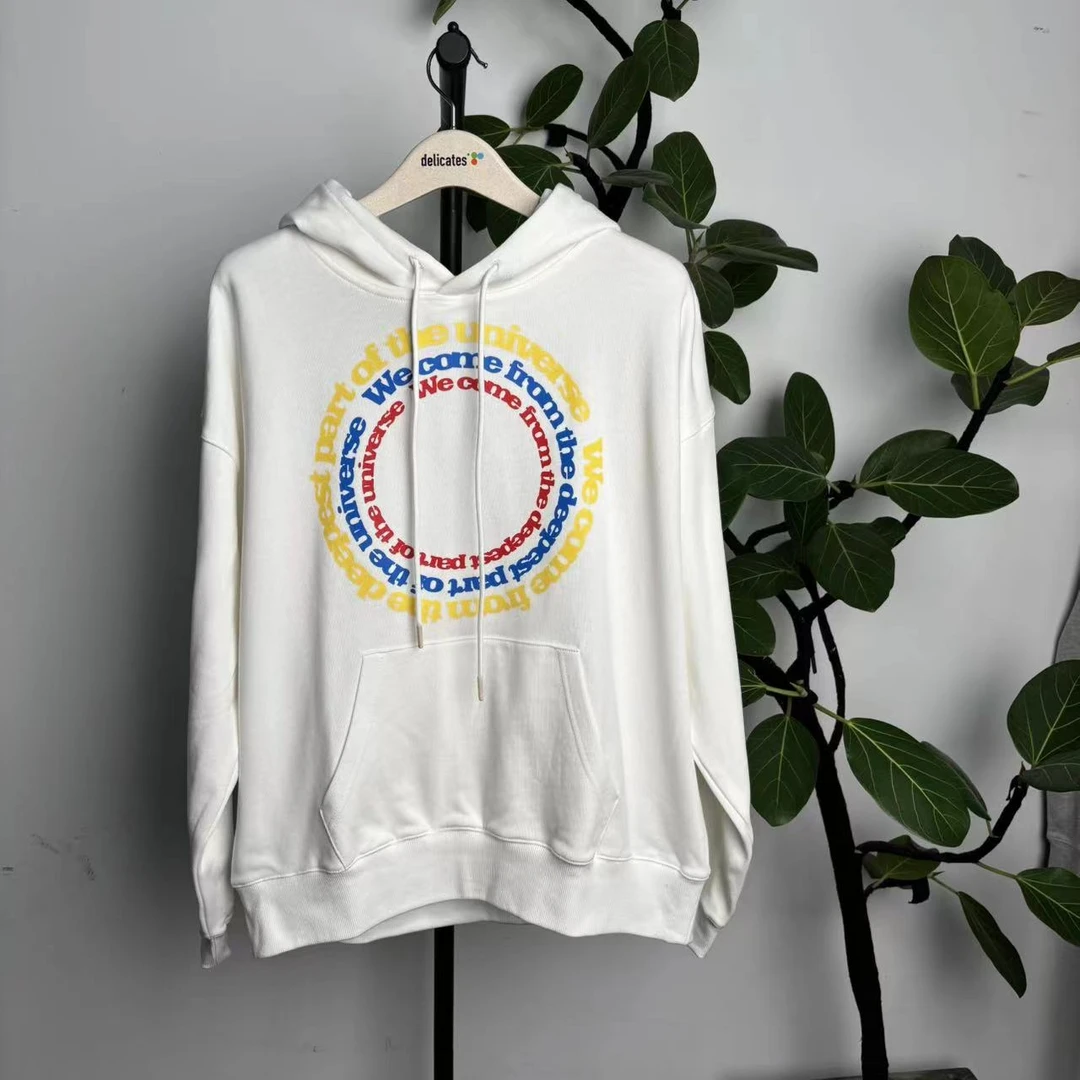 [U-5] 24新款潮牌情侣款字母印花拼色休闲连帽卫衣 CT001