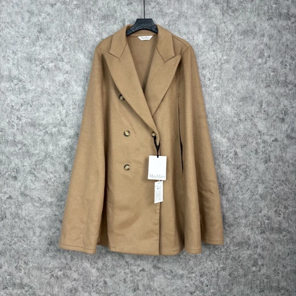 未使用 MaxMara maxmara主线卡其色斗篷
