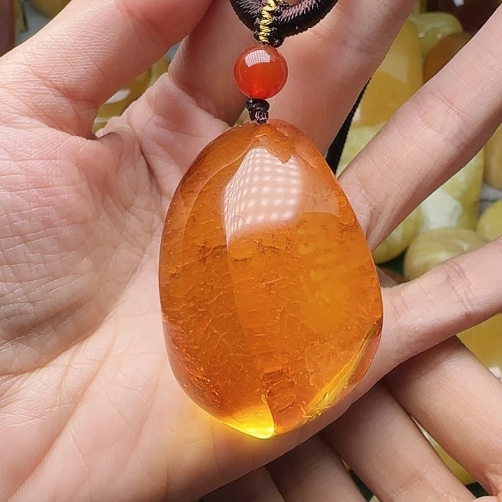 琥珀未镶嵌手链吊坠