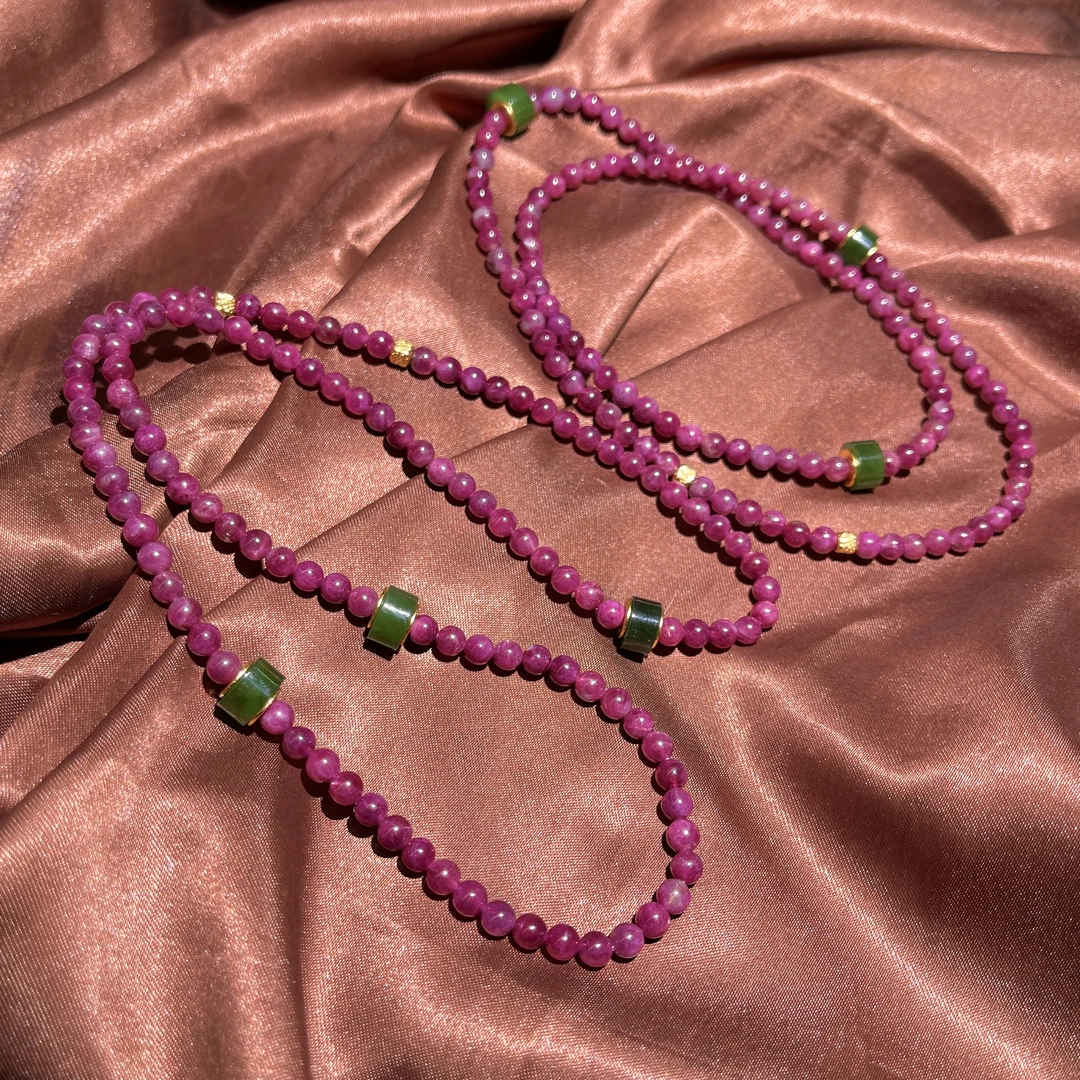 【厚爱公主】红色瑰宝-碧玺DIY多圈TT0002多样性发一