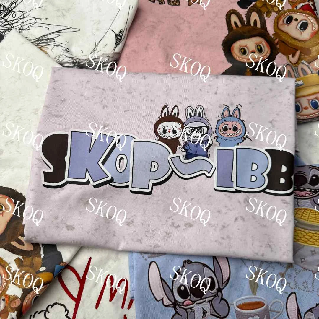 【51-100】2025夏季新款t恤衫女纯棉100%高档次男女同款情侣装T恤29