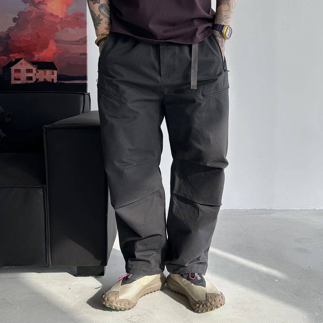 25SS户外工装伞兵裤山系硬壳多口袋日系宽松百搭工装裤复古休闲裤