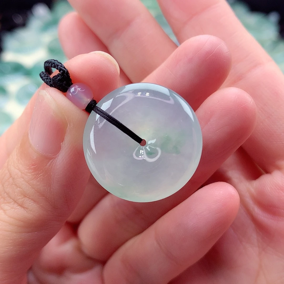 翡翠未镶嵌颈饰编号13-尺寸22.8/5.9