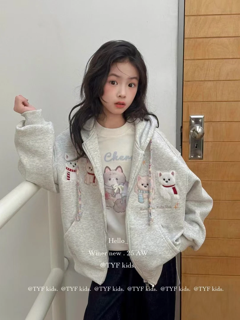 2025年女童小猫开衫外套