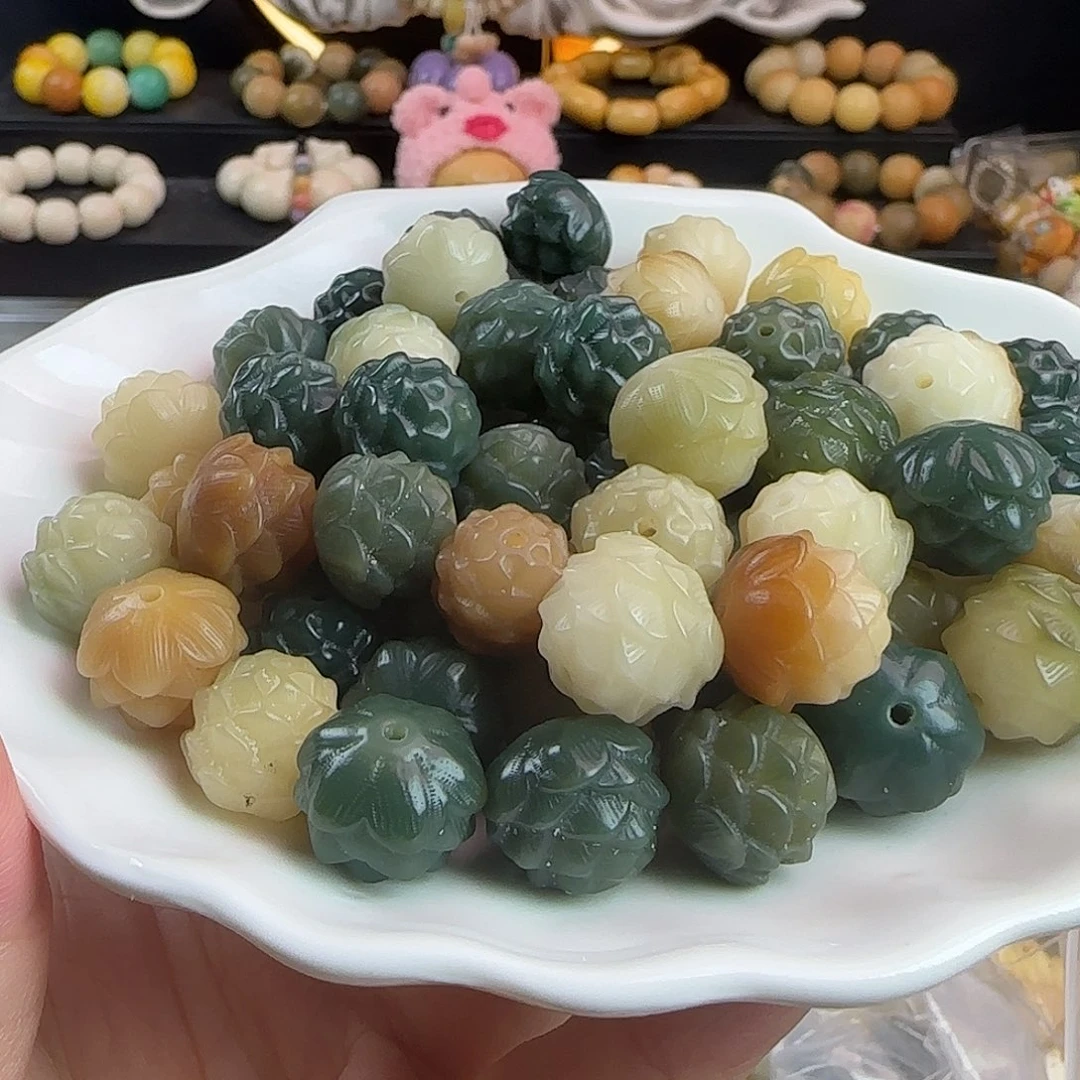 菩提根/象牙果手串卡16多宝肉莲15颗