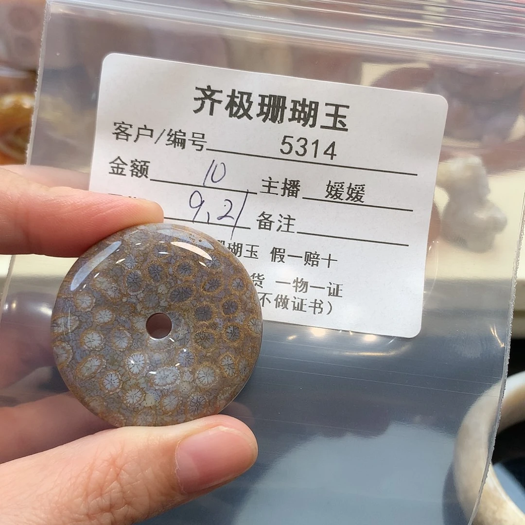颈饰未镶嵌硅化珊瑚（珊瑚玉）?***?