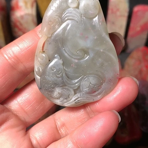 昌化石昌化鸡血石挂件