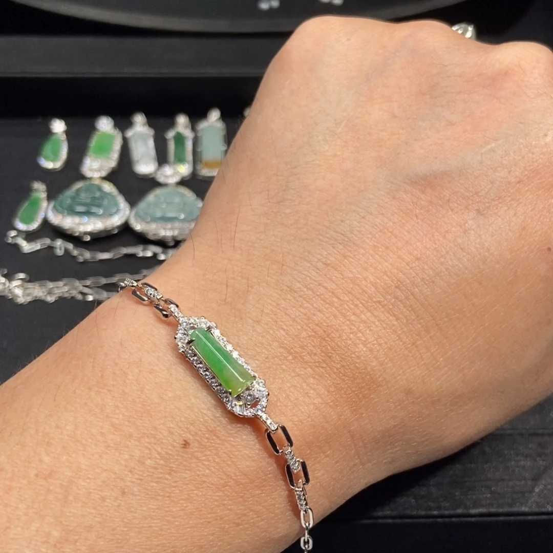 翡翠银S925镶嵌戒指