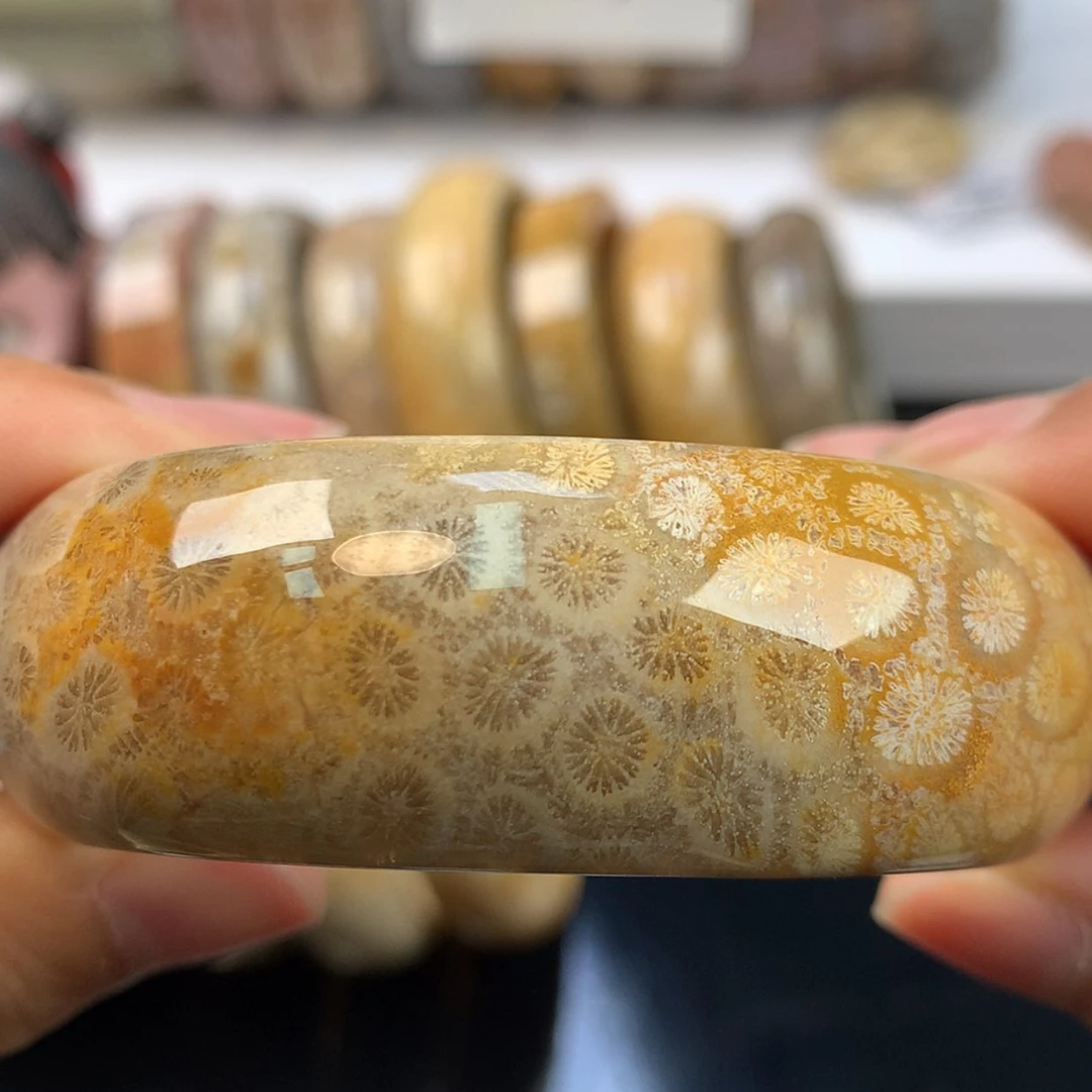 【闪购商品】硅化珊瑚（珊瑚玉）手镯未镶嵌上新手镯55.1（12号）