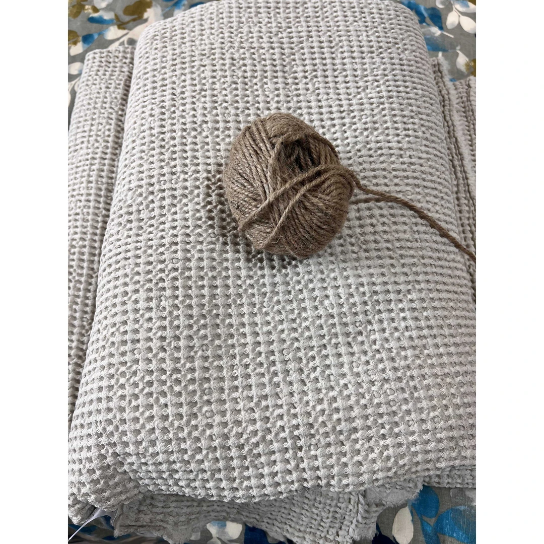 汉麻雨露华夫格四季毯子尾单剪标<介意慎拍>