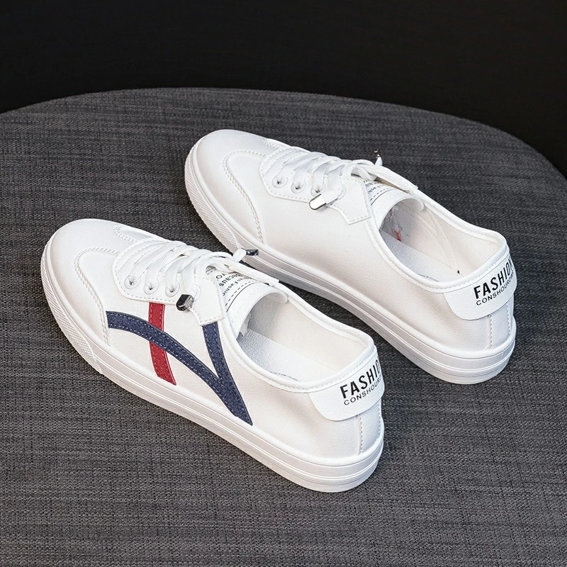 2025年春季新款小白鞋时尚百搭休闲平底板鞋学生运动鞋懒人鞋女鞋