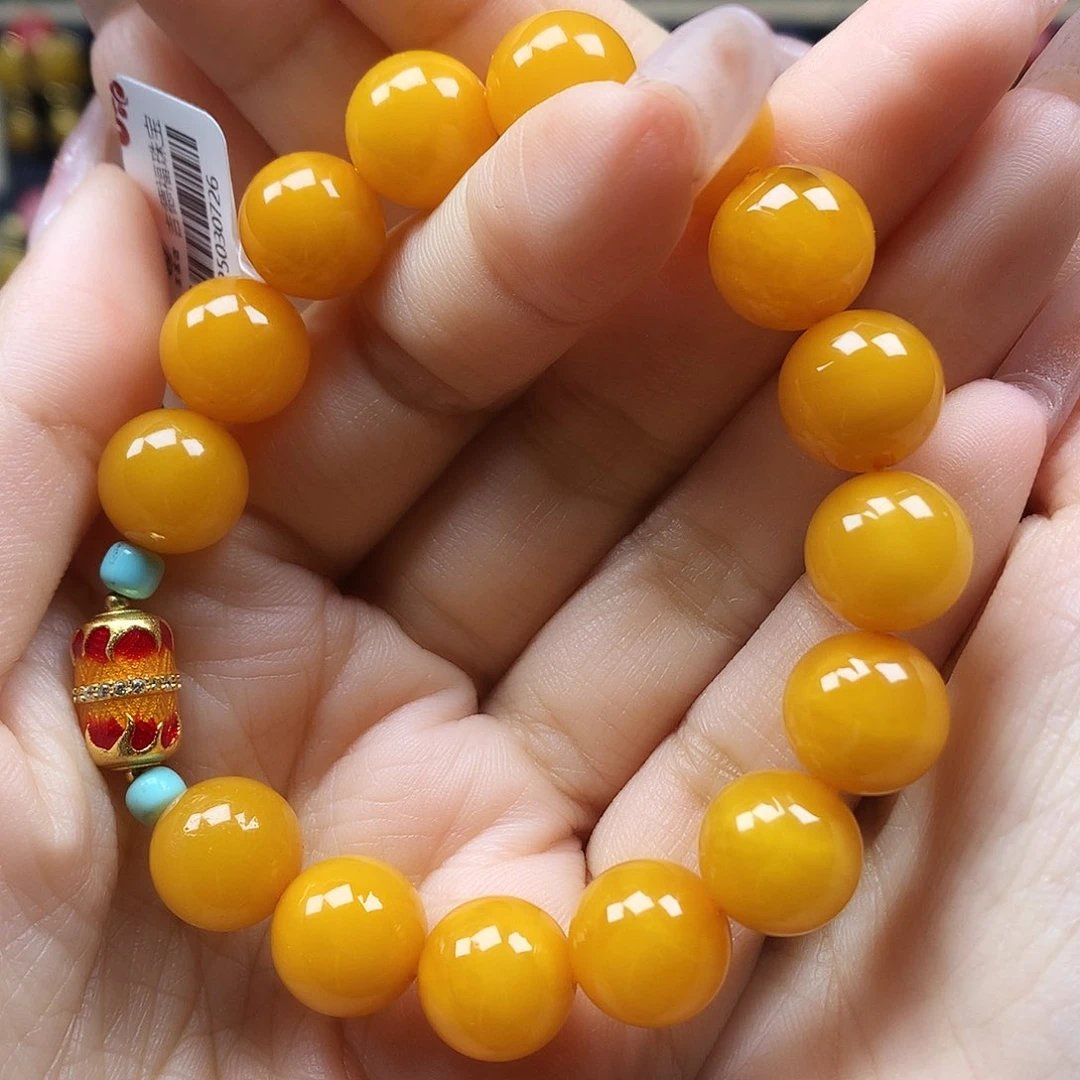 未镶嵌蜜蜡手链手串