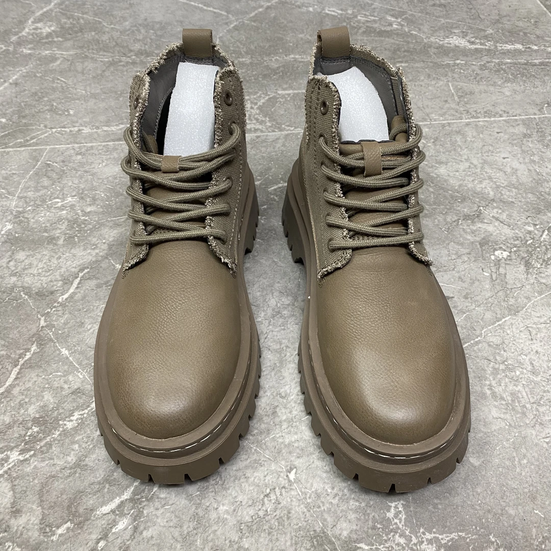 （微瑕）百搭牛皮时尚英伦风马丁靴秋冬新款爆款韩版工装休闲鞋男鞋