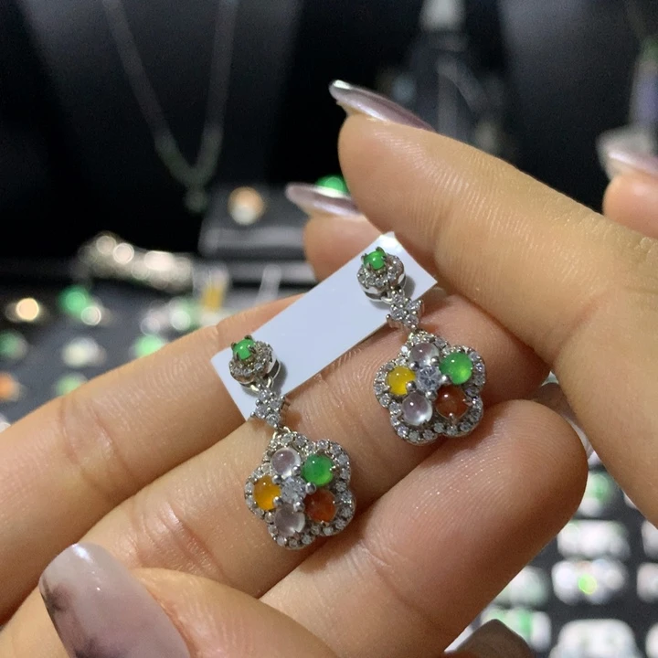 翡翠银S925镶嵌戒指