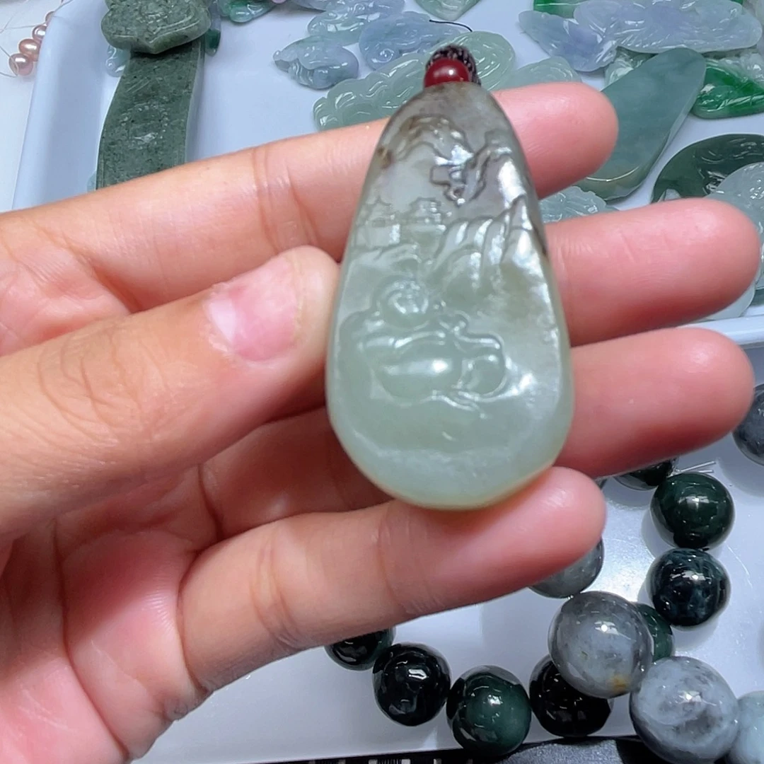 和田玉未镶嵌颈饰是