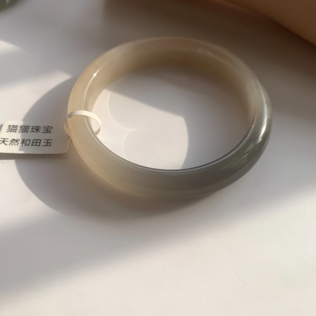 烟紫藕粉半山半水手镯