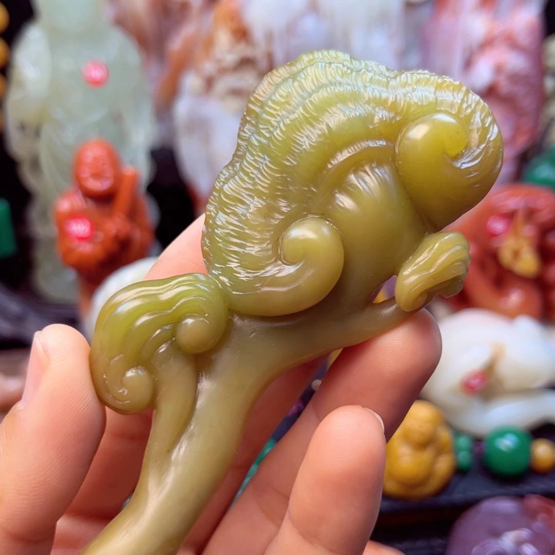 寿山石灵芝手玩件