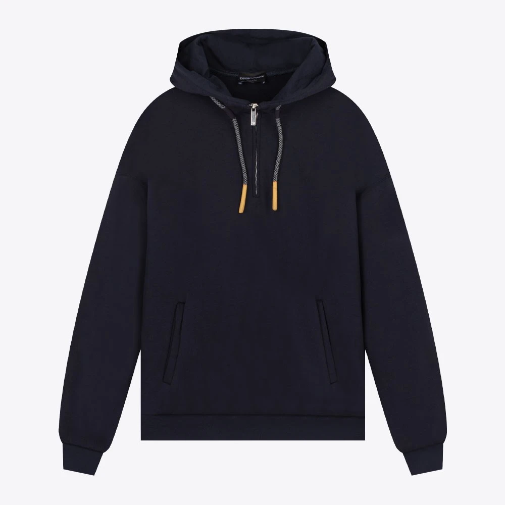 EMPORIO ARMANI EA阿玛尼印花拉链抽绳连帽卫衣3G1M6R1J3QZ0921