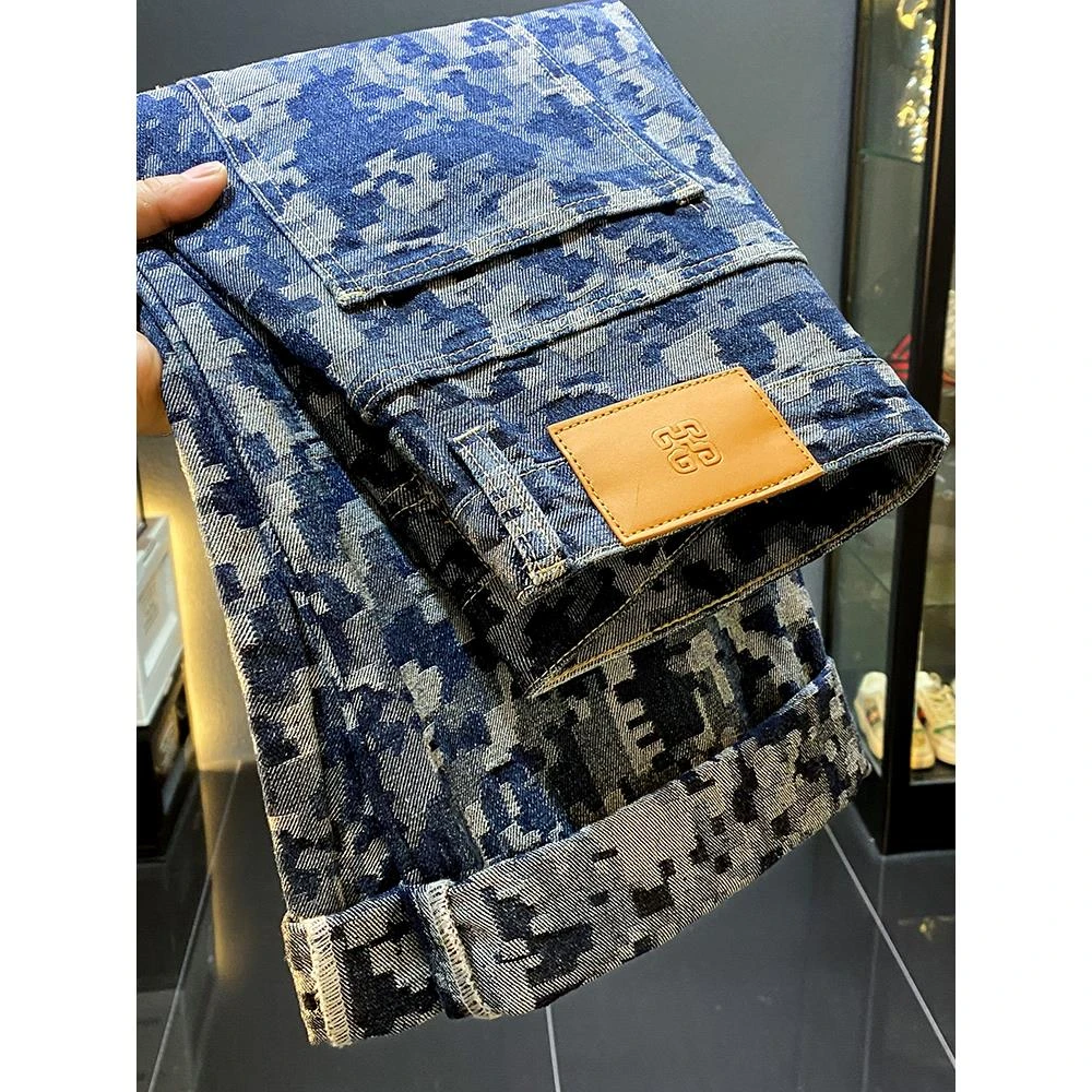 美式高端潮牌牛仔裤男女秋冬新款复古宽松阔腿休闲直筒痞帅气长裤