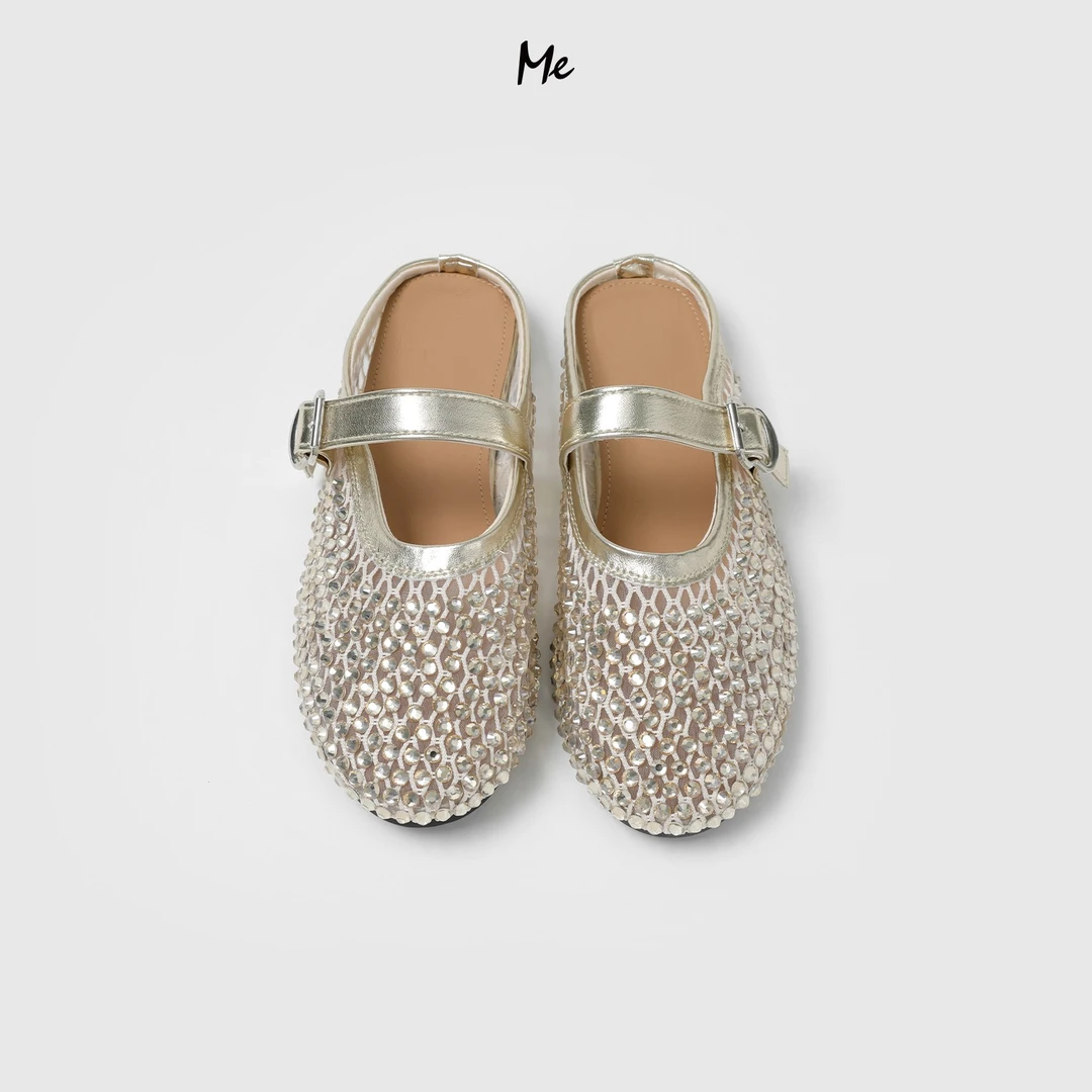 ME【亮钻凉拖】简约经典款浅口满钻舒适女士百搭凉拖鞋子MESS0811