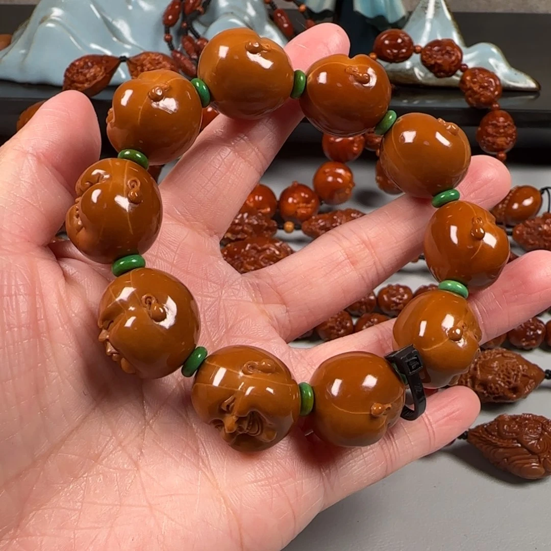 手串橄榄核20老树铁核人生百态