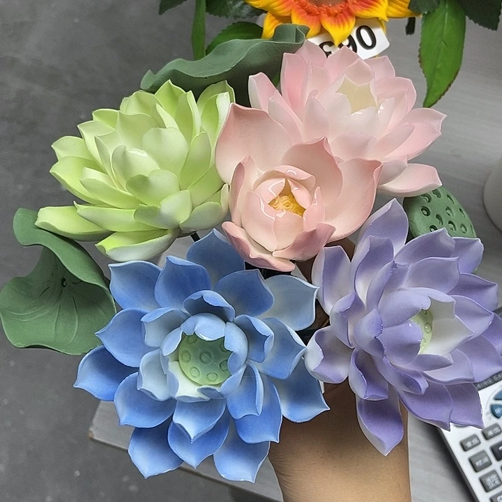 陶瓷纯手工捏花设计