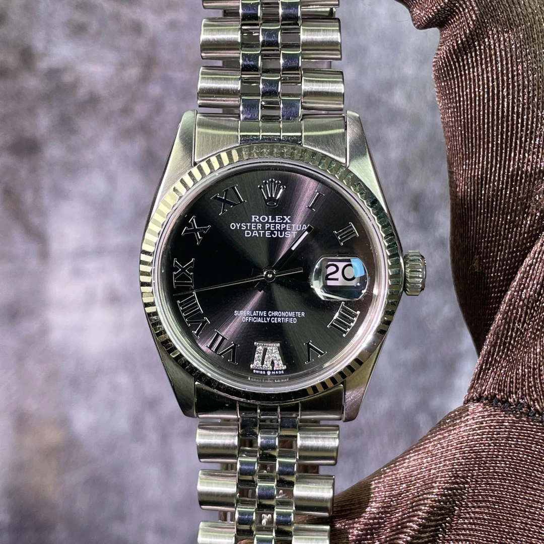 99新 Rolex/劳力士 日志系列-自动机械-水泥灰-36mm