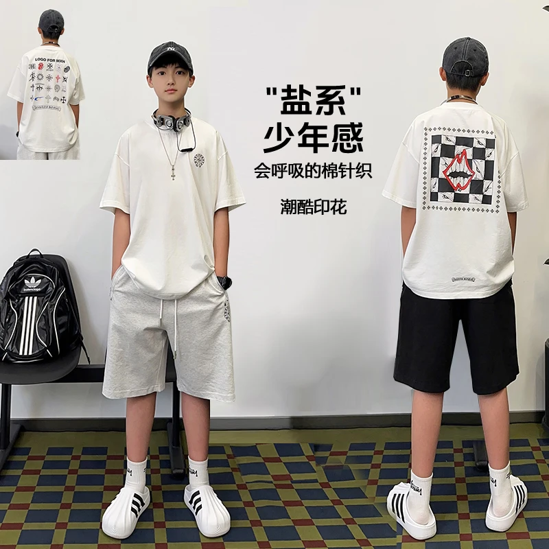 【现货】XT1789小赖家青少年潮牌短袖t恤男童夏季花T上衣