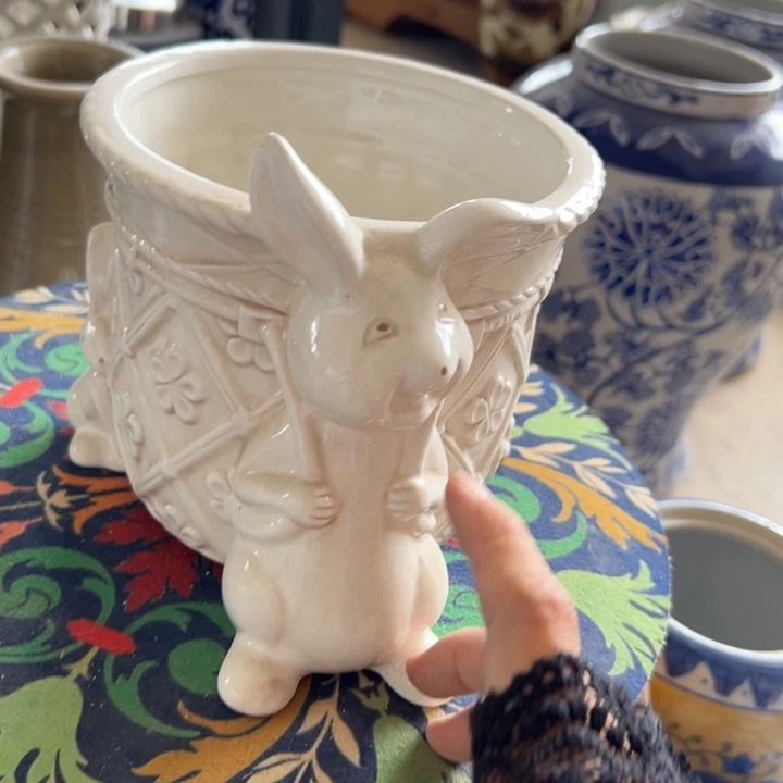 微瑕青花花瓶老此厂工艺难得