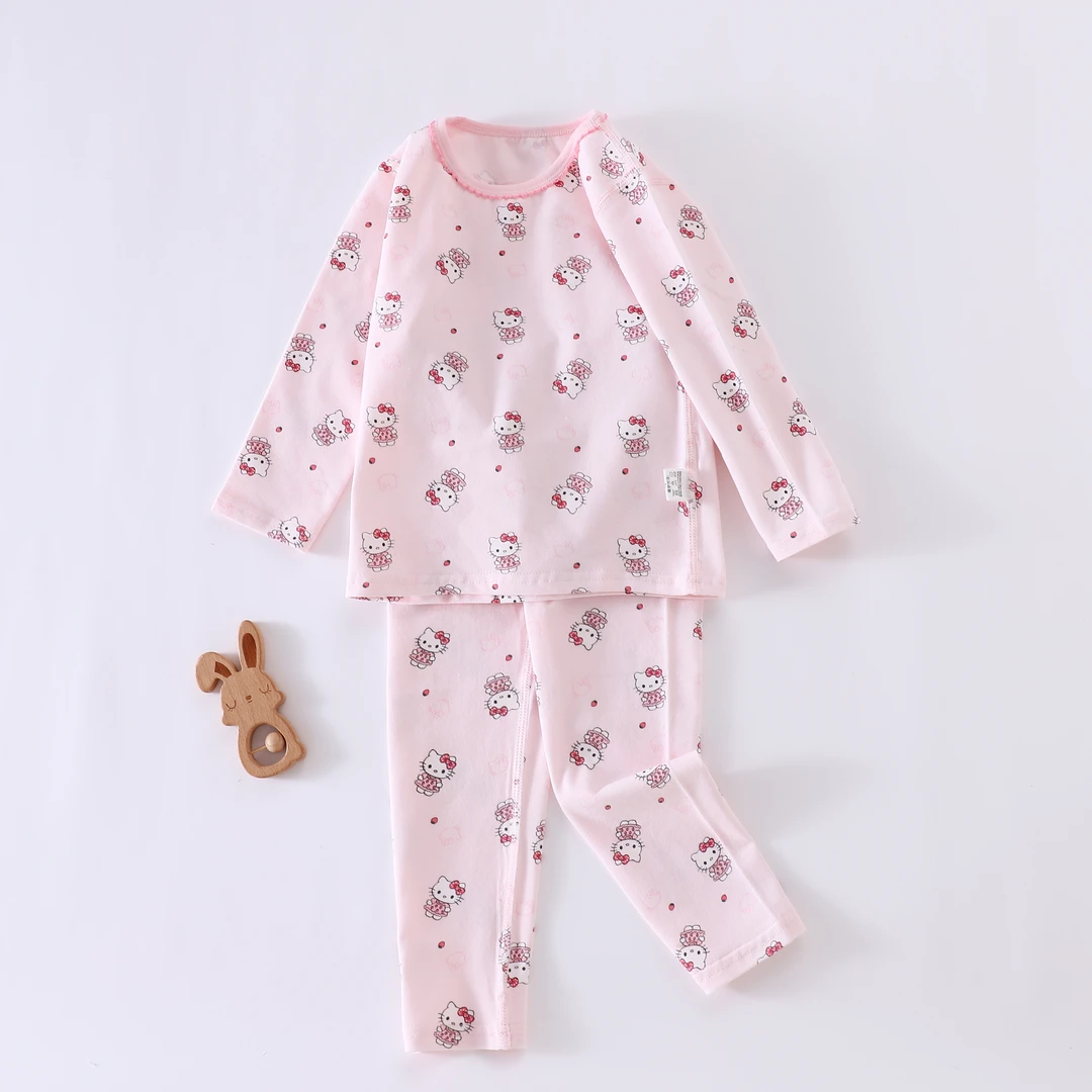 【随机两套】居家家居服套装卡通风保暖衣男睡衣