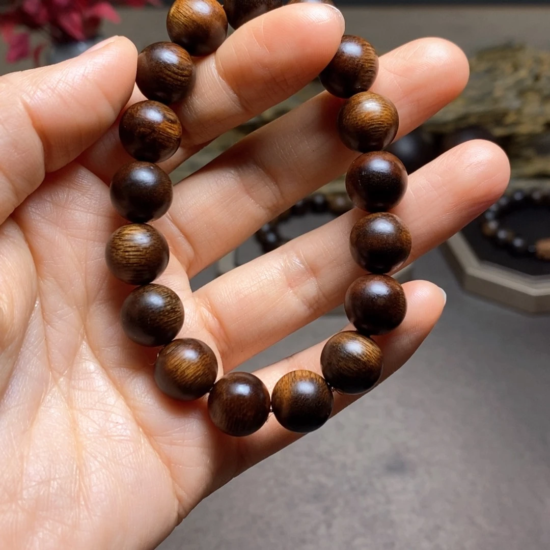 沉香手串越南芽庄黄棋楠玉化1.2