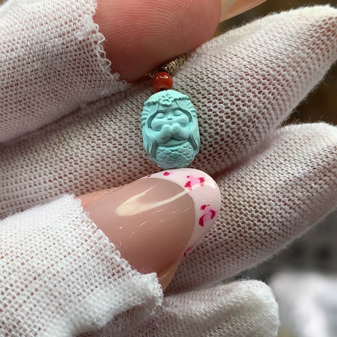 绿松石未镶嵌挂件