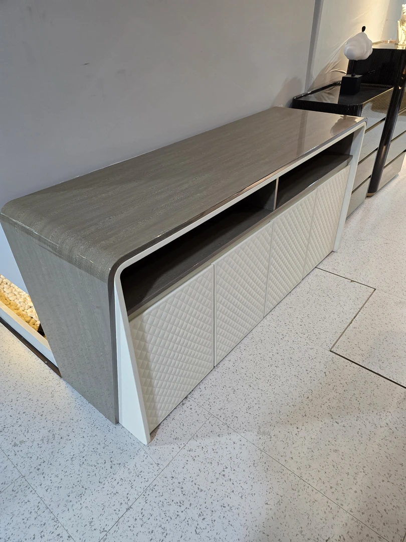 老周豪宅严选尼斯木皮床尾柜