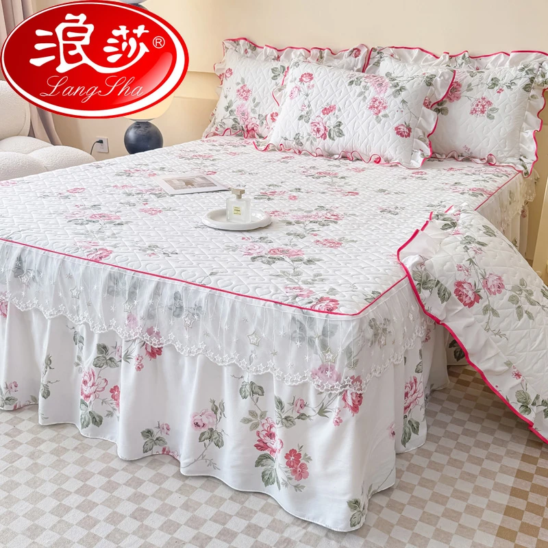 浪莎夹棉床裙公主风床罩防尘2025新款遮丑1.8米×2米单件四季通用
