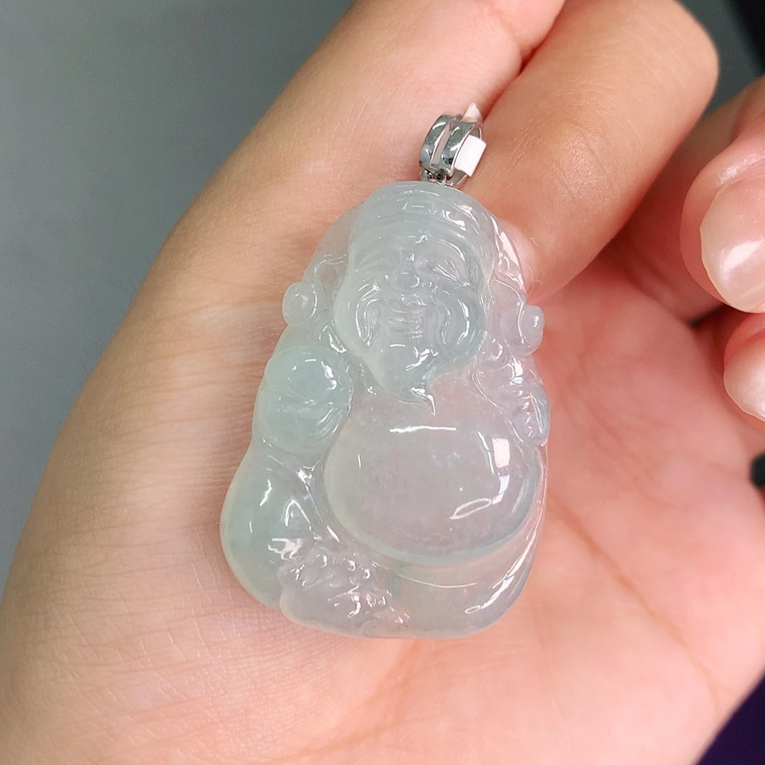 翡翠18K金镶嵌颈饰38-26-7