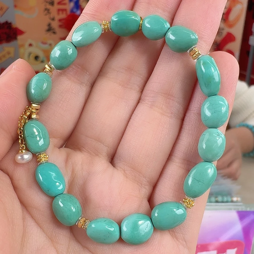 绿松石银S925镀金镶嵌珠宝奇石