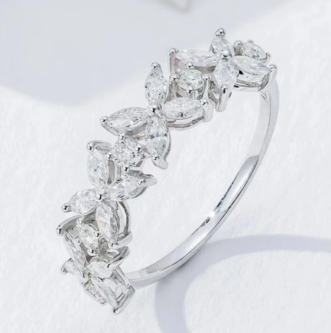 实验室培育钻石蝴蝶款排戒    国检NGTC证书