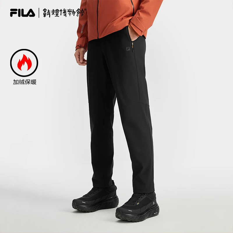 Fila/斐乐男【考杜拉磨毛运动裤】春季新款户外弹力长裤A11M517808F
